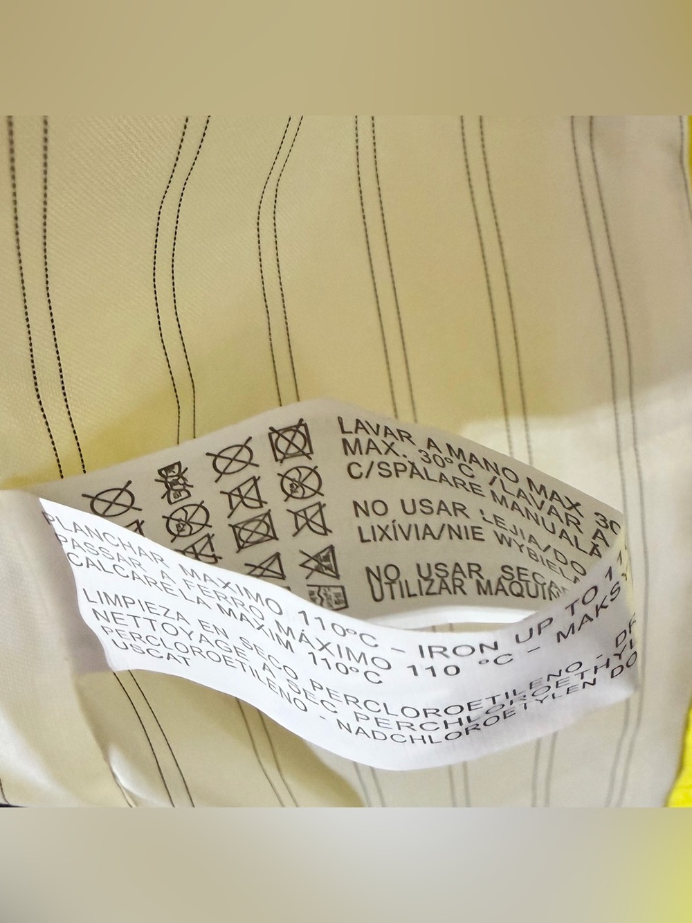 New H&M Ruched Sleeves Open Front Blazer Bright Yellow Size 12 - Picture 13 of 14